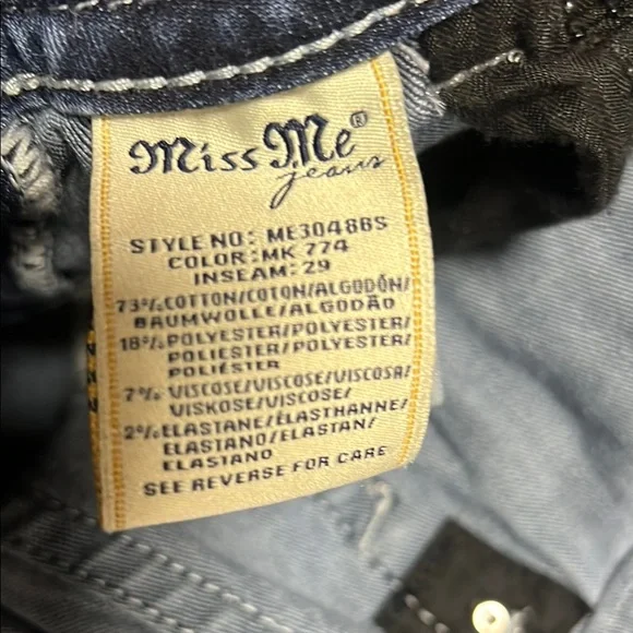 Miss Me Blue Embellished Women's Jeans 28x29 - Picture 8 of 8